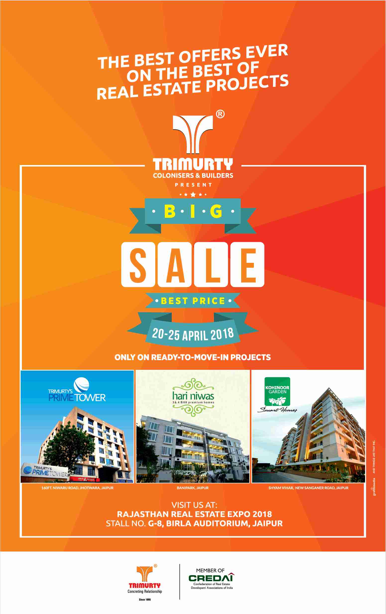 Trimurty Colonzers & Builders presents Big Sale with Best Price on ready to  move projects in Jaipur